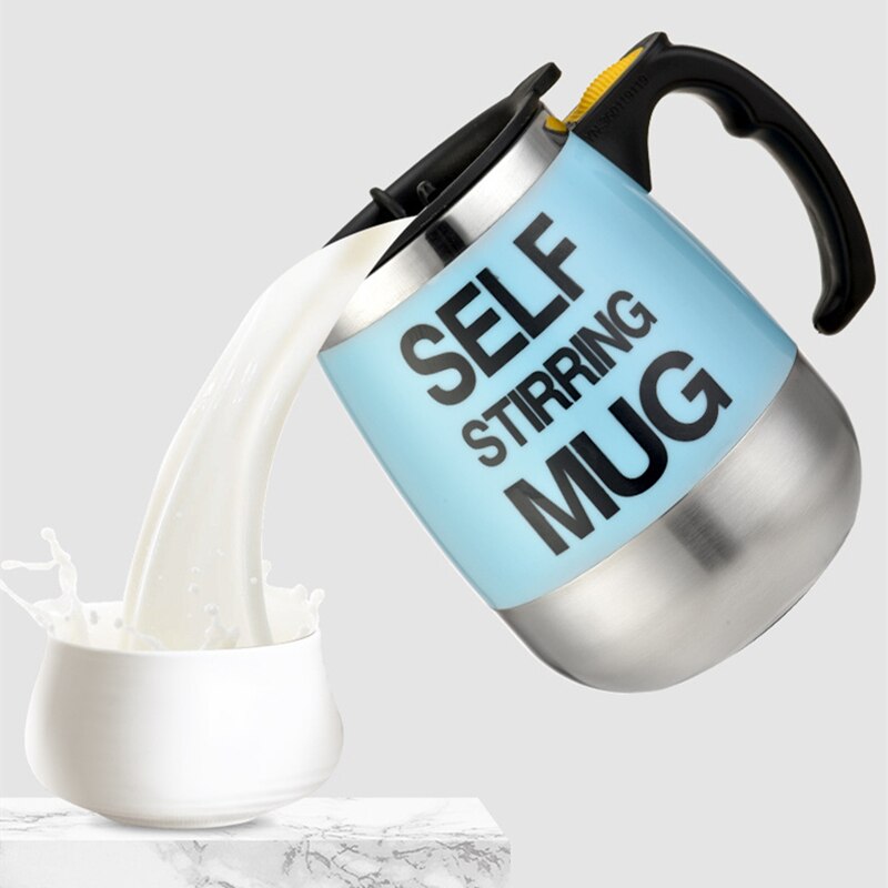 450ml kubek samomieszający automatyczny kubek mieszający robić kawy mleko ziarno owsiane kubek termiczny ze stali nierdzewnej podwójnie izolowana inteligentny kubek