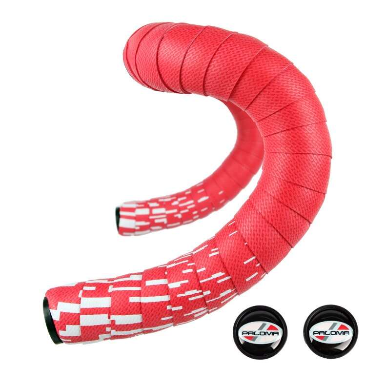 Cinta para manillar de bicicleta, volante de cubierta para bicicleta de carretera, Mango antideslizante, cinta de goma, accesorios para manillar de bicicleta, 2 uds.: Red and white