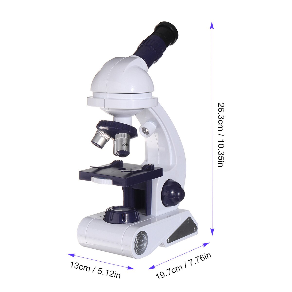 Microscope Kit Science Lab LED Biological Microscope Magnifier Home School Educational Toy for Kids Optical Instruments 80x-450x