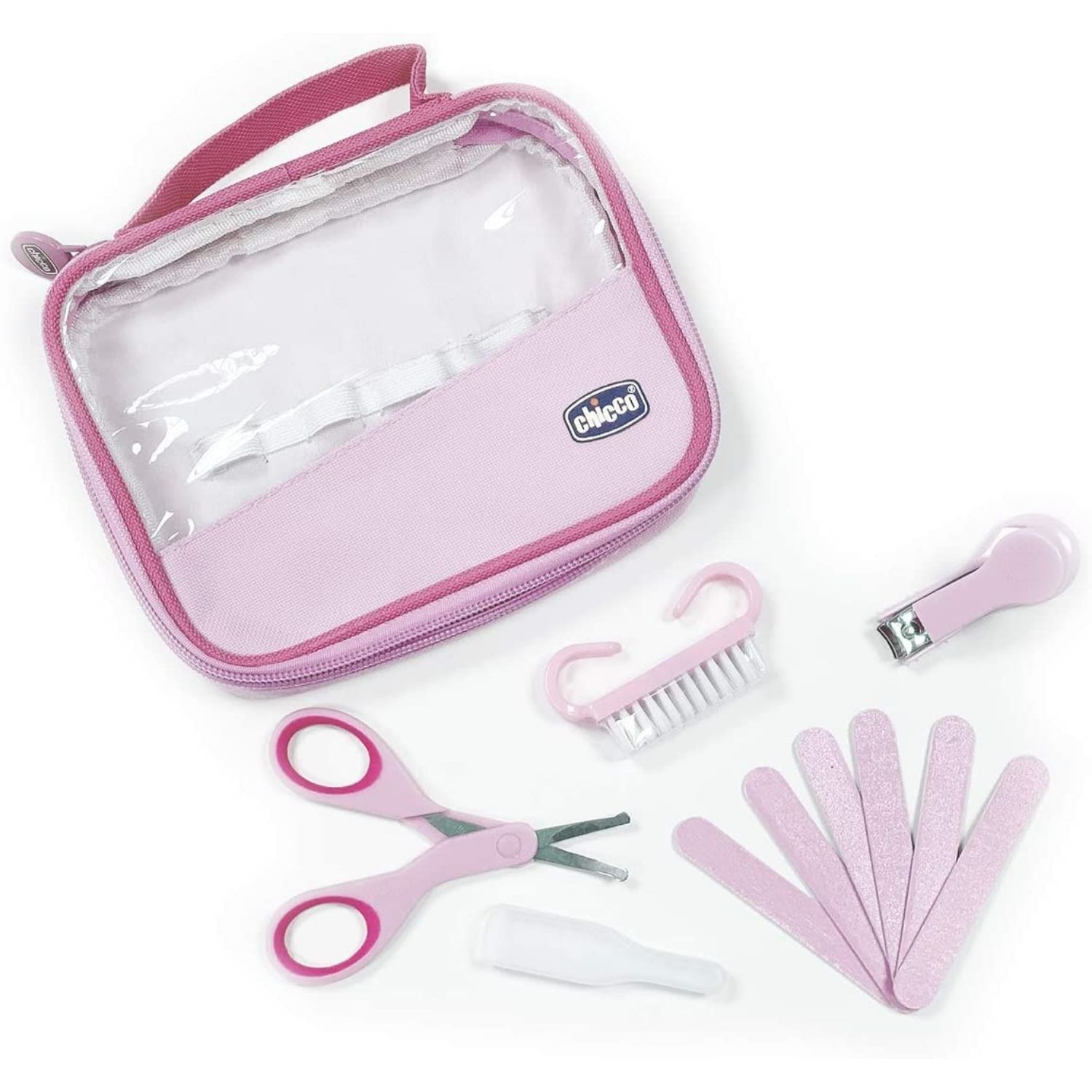 Chicco-Juego de Cuidado de Uñas cortauñas de seguridad para niños y niñas, tijeras para recién nacidos, práctico, para uso diario, para manicura: Chicco Nail Care Set Girls