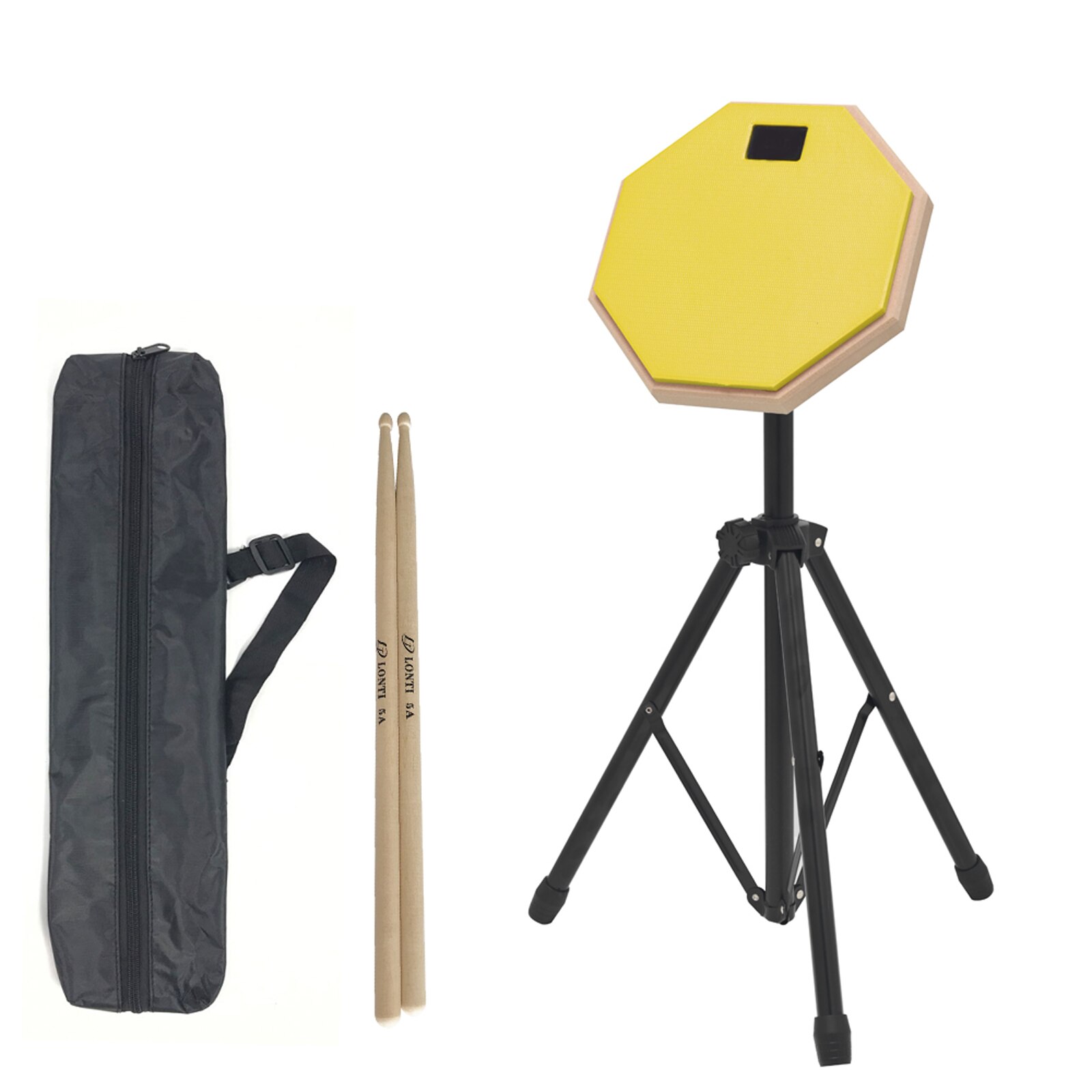 8in Rubber Houten Domme Drum Praktijk Training Drum Pad Voor Drums Oefening Slaginstrumenten Drum Accessoires: yellow
