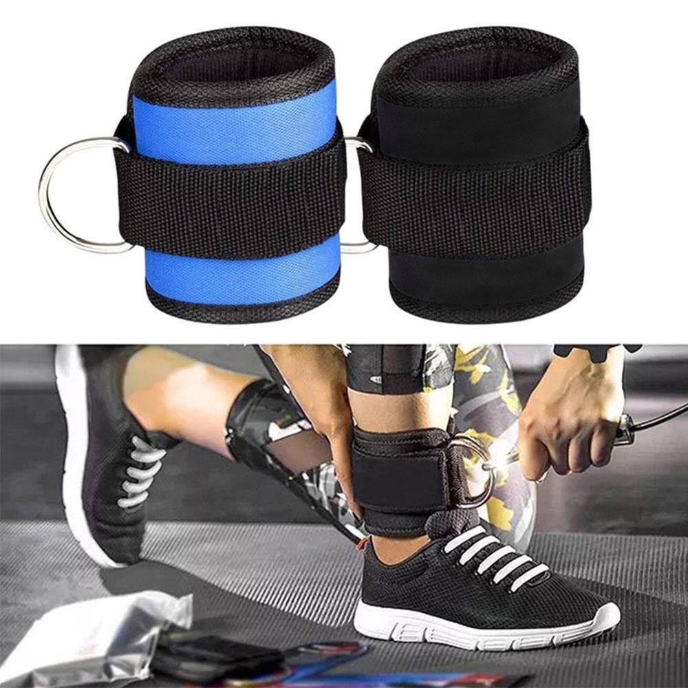 1pair Loop D Buckle Ankle Strap Ankle Straps Fitness Bands Cuffs Neoprene For Cable Machines Resistance Padded Leg Work J6T4