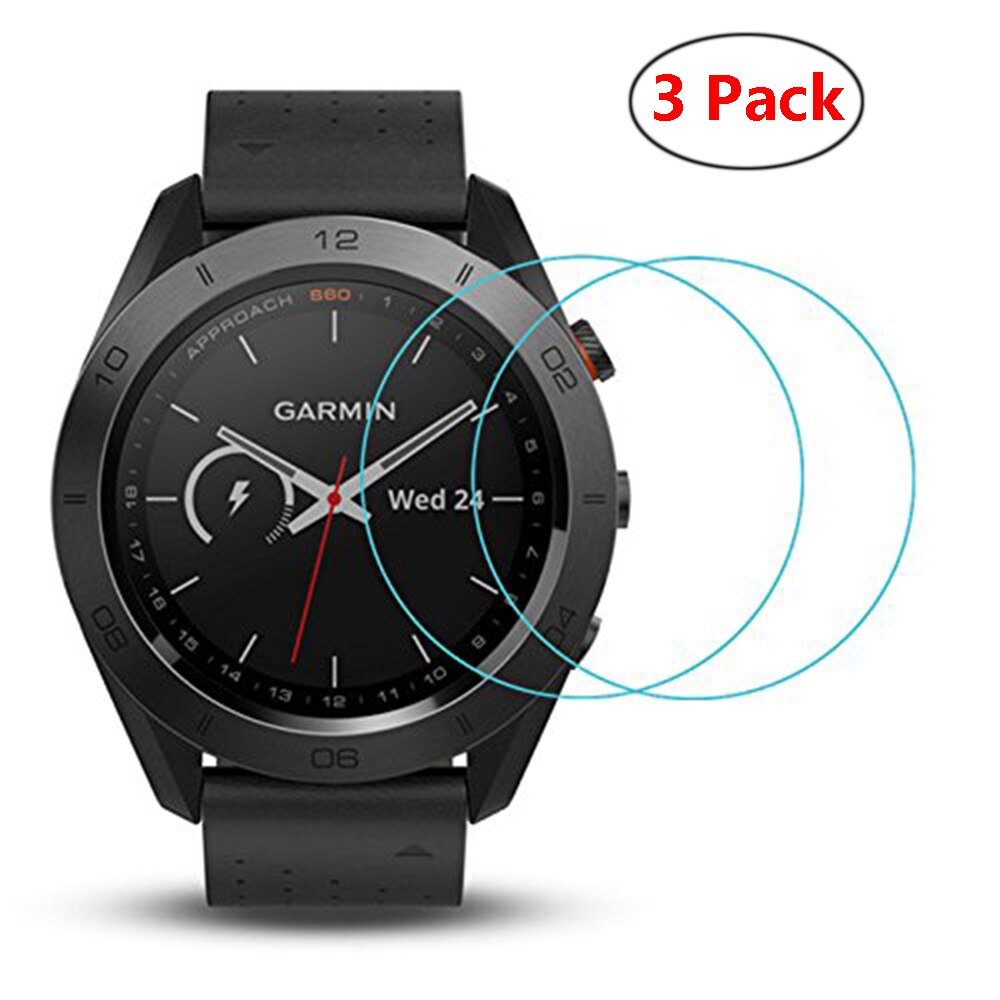 3 Pack Garmin Approach S60 Tempered Glass Screen Protector, Anti Scratch Bubble free