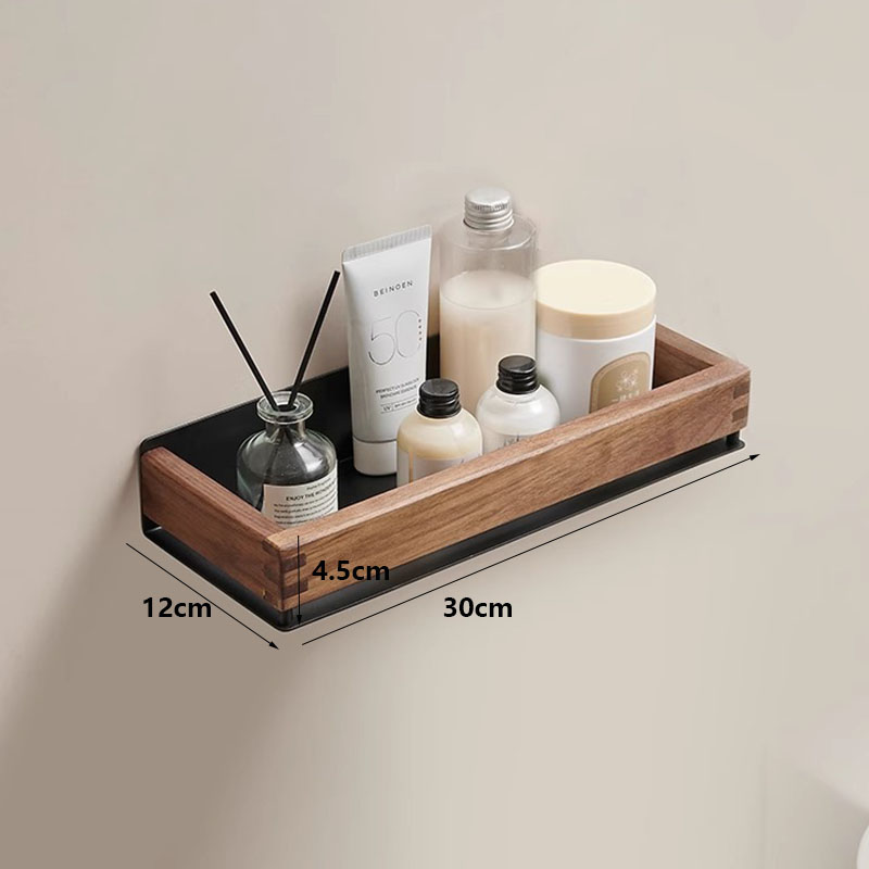 Estantes de madera para baño, estante de almacenamiento montado en la pared, organizador de pared para el baño, almacenamiento sobre el inodoro para el hogar, cocina, suministros de baño: Bronce