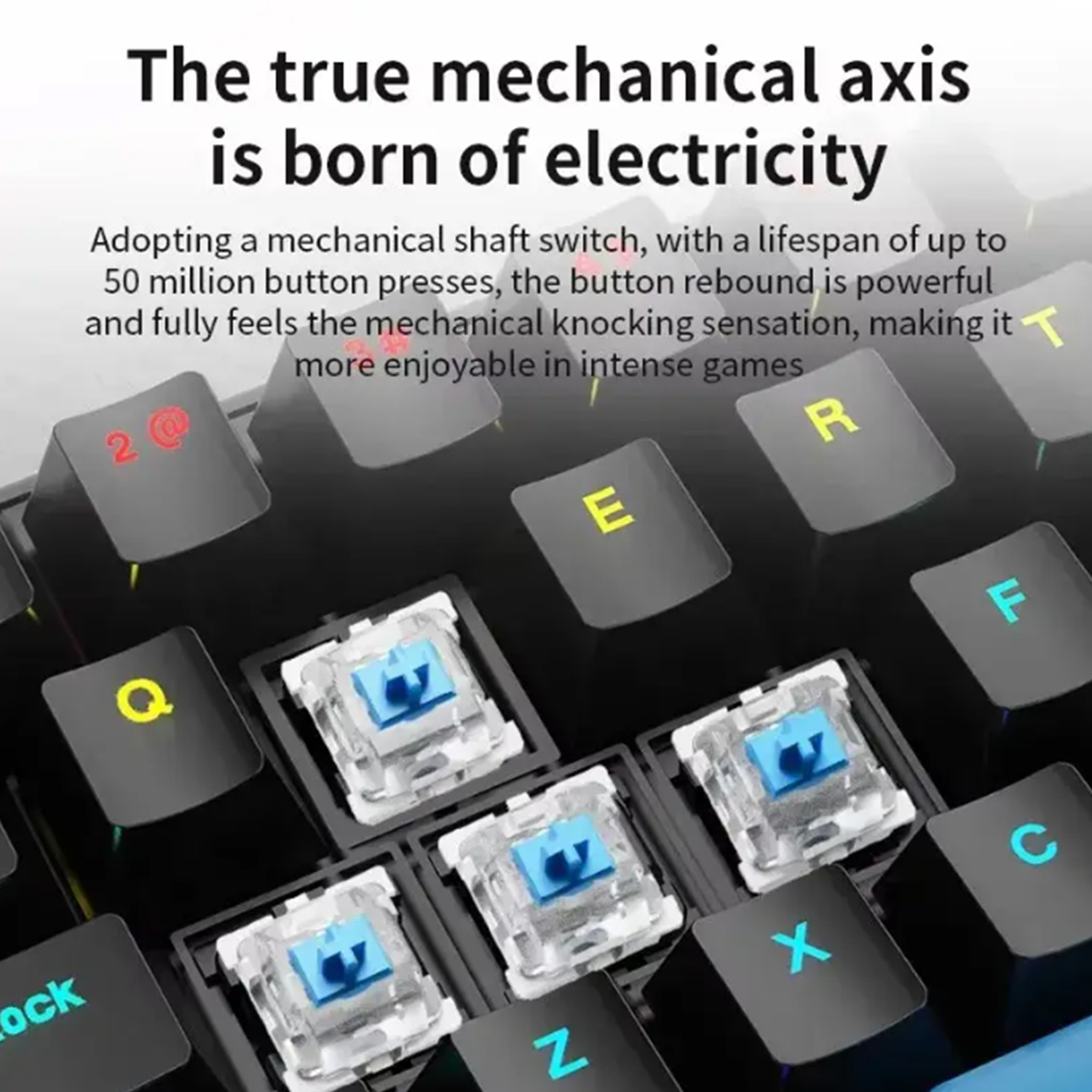 68 Keys Mechanical Keyboard RGB Backlight Wired Gaming Keyboard Ergonomic Swappable Keyboard for Win/Mac/PC Office Computer