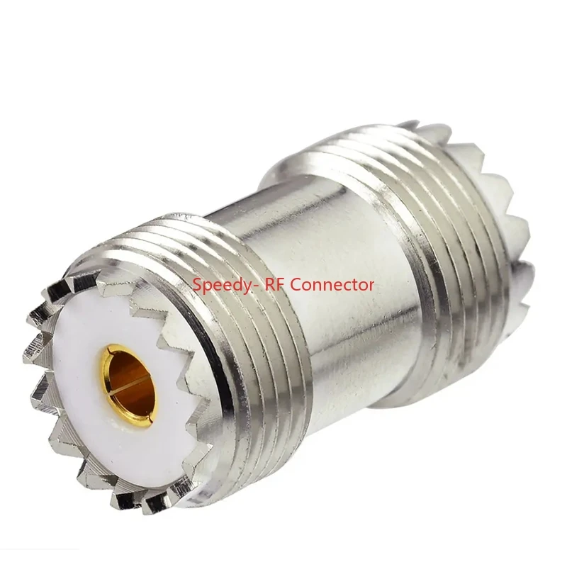 Uhf  so239 so-239 hun-jack lige stik uhf hun-hun 2x dobbelt adapter til uhf  pl259 han koaksial messing hurtig