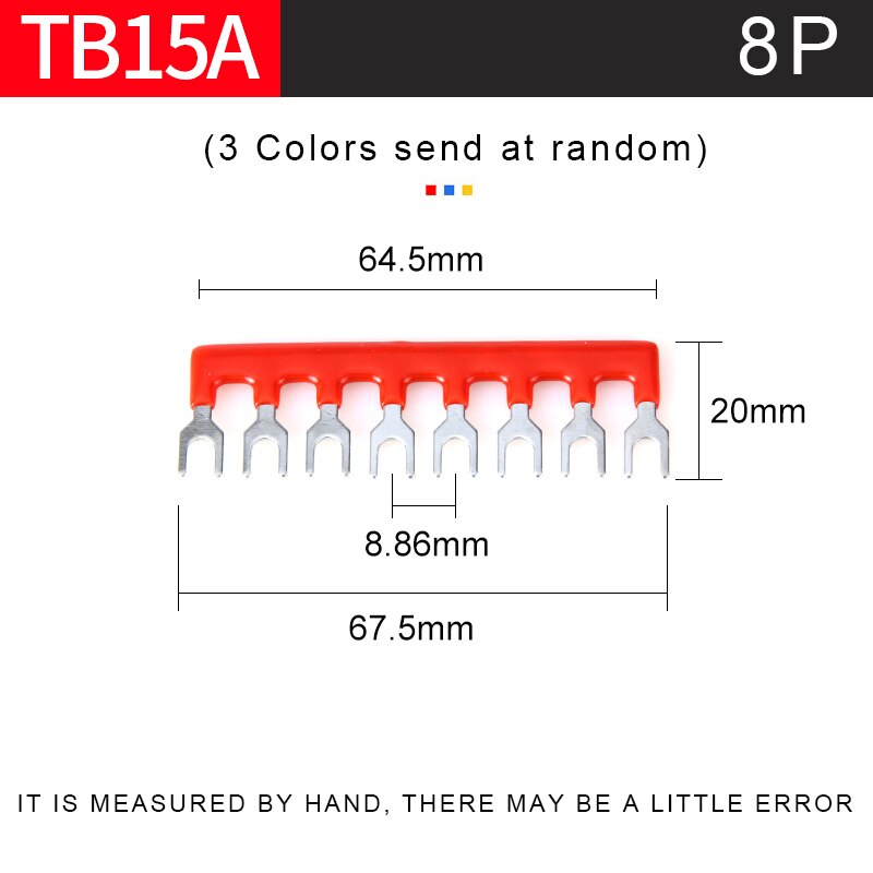 1Pcs TB-15 Series Dual Row Barrier Screw Terminal Block Strip Wire Connector 600V 15A 3/4/6/8/10/12 Positions Optional: 8P Connector