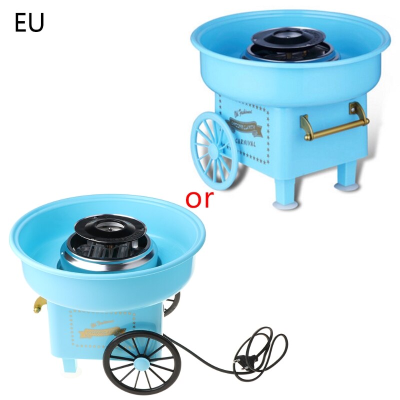 Nostalgia Trolley Cotton Candy Machine Mini Candy Floss Maker Home Use