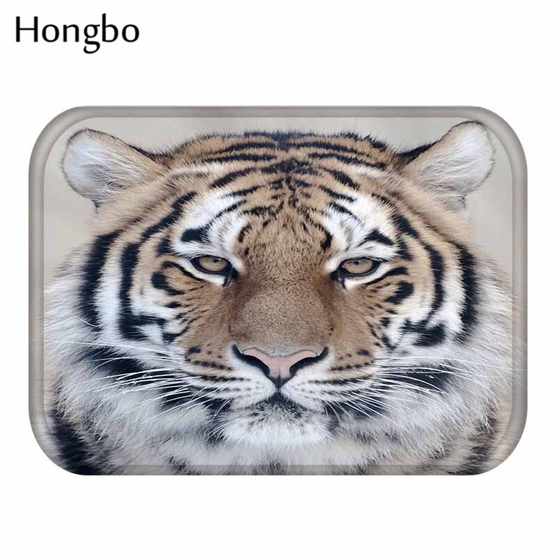 Hongbo-tapis de sol en tigre, motif chien, hibou et chat, antidérapant, pour porte, paillasson extérieur, cuisine, salon: 2