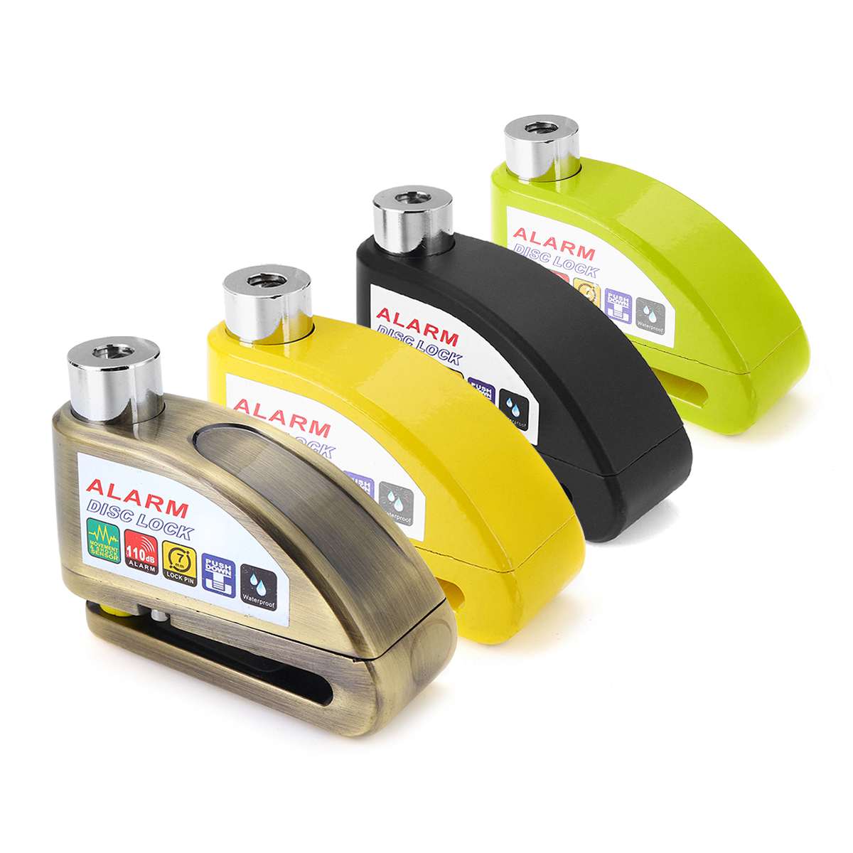 Motorfiets scooter beveiliging antidiefstal wiel schijfrem slot alarm kit 2m/6ft herinneringskabel alarm slot fiets rem tas