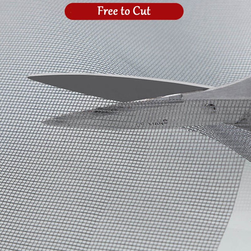 Yaapeet Adjustable Window Screen Mesh Velcro Self-Adhesive Custom Fiberglass Fits Door Frame Summer Anti Mosquito Bug Insect