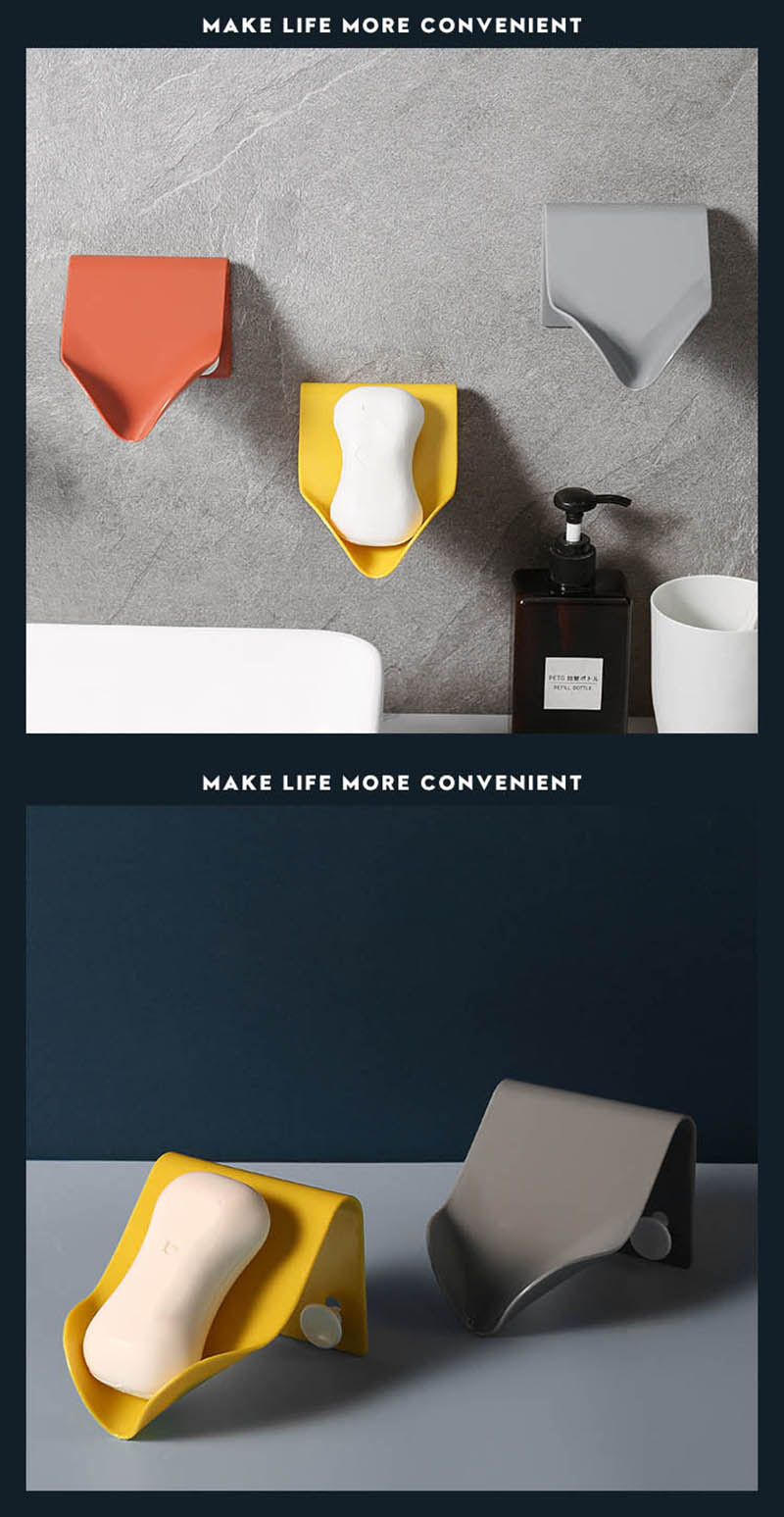 1Pc Zeephouder Badkamer Douche Zeepbakje Douche Platen Zeep Opbergdoos Met Afvoer Wandmontage Zelfklevende Plastic bad Tool