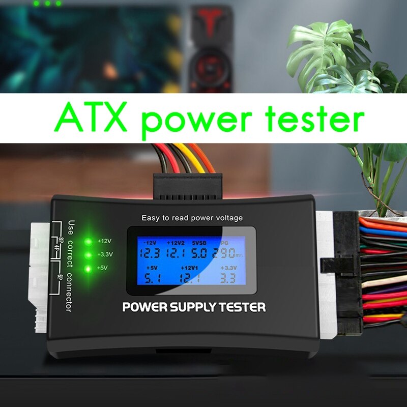 Tester di alimentazione Mainframe del Computer ATX BTX ITX TFX alimentatore LCD Display a cristalli liquidi Tester di alimentazione