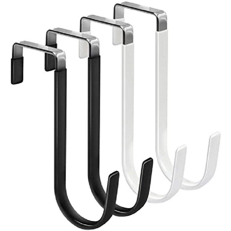 Deurhangers Haken met rubberen organizerhaak voor woonkamer Badkamer Slaapkamer Keuken Hangende sleutel Kleding Handdoek Hoed Jas Gewaad