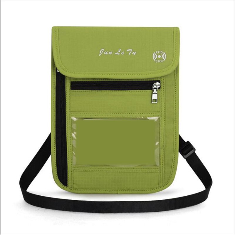 Multifunctionele reistas schoudertas documententas beschermhoes portemonnee etui voor unisex mini crossbody tas: Groente