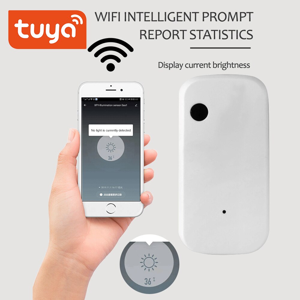 Tuya Wifi Slimme Lichtsensor Batterij Aangedreven Smart Home Licht/Gordijn Automatisering Outdoor Waterdichte Smartlife App