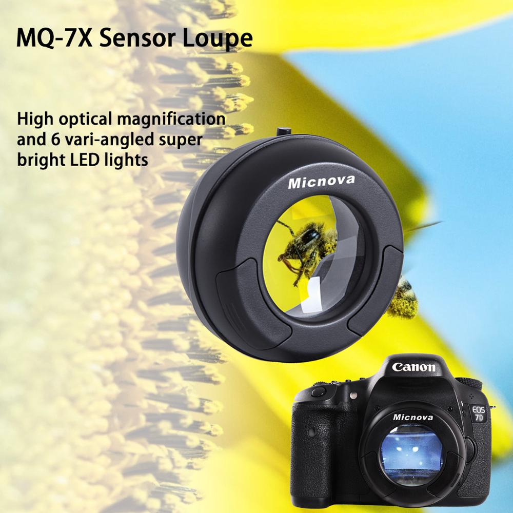 Micnova MQ-7X Lighted Cleaning Loupe SLR Sensor Loupe with CCD/CMOS Dust Illuminating Bright LED for DSLR Camera Camcorder