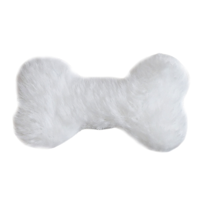 Horquilla con flequillo lateral para citas diarias, nueva pinza para con forma hueso perro peluche, pasadores: Blanco