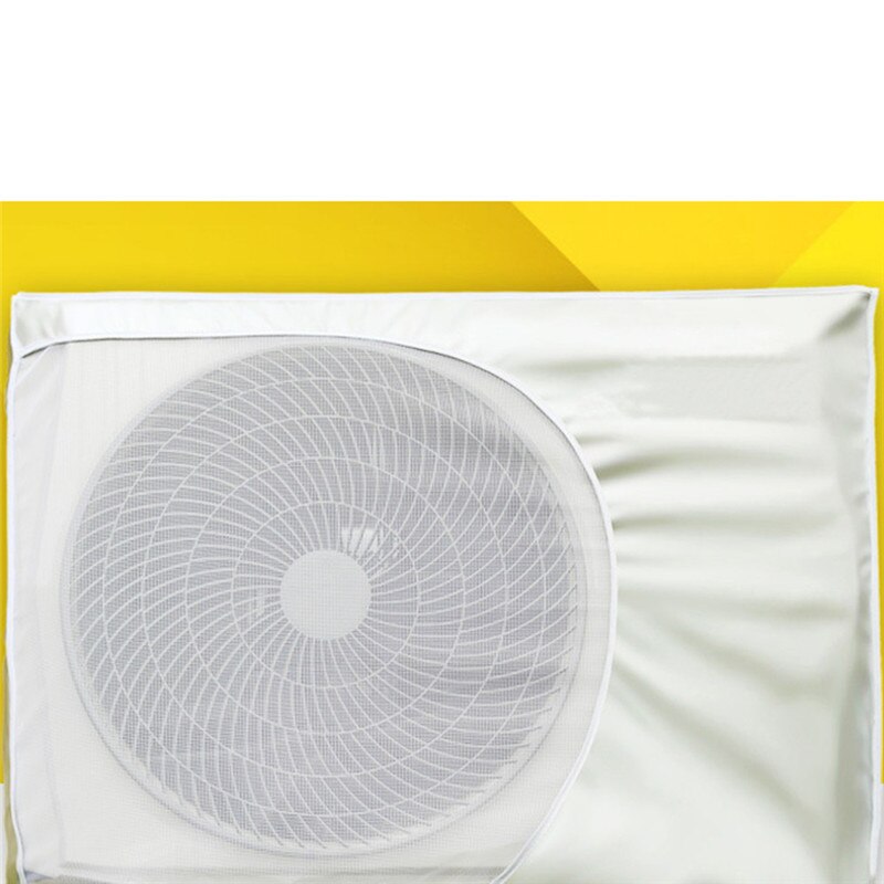 Funda protectora para aire acondicionado exterior dividida para el hogar, protección solar antinieve, resistente al agua, tela recubierta de plata
