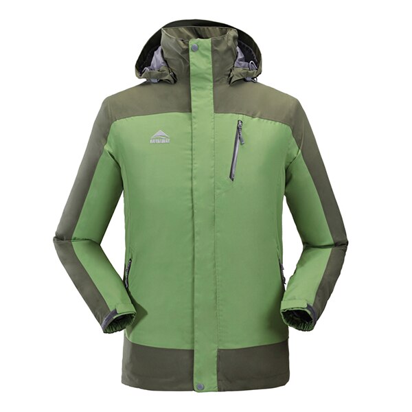 ROYALWAY Mens Hooded Windbreaker Waterproof Quick Drying Outdoor Travel Windproof Jackets Male ROM3137CS: Green / XL