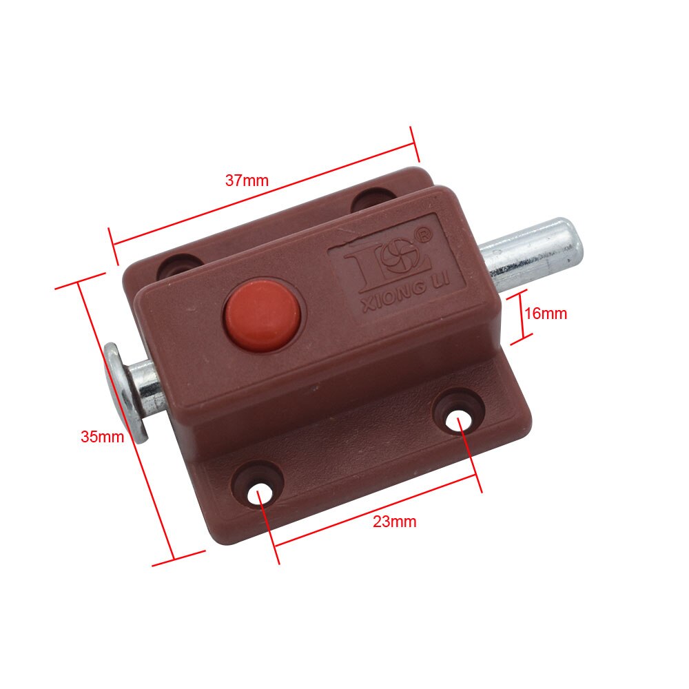 Loquet à ressort en plastique pour portes d'armoires, verrouillage automatique, 37x35mm, 10 pièces