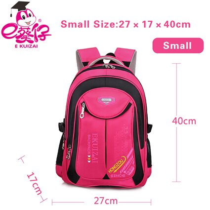 Kinderen Schooltassen Voor Meisjes Jongens Nylon School Rugzakken Kids Rugzak Reistas Mochilas Infantil Bolsa Escolar: rose red small size