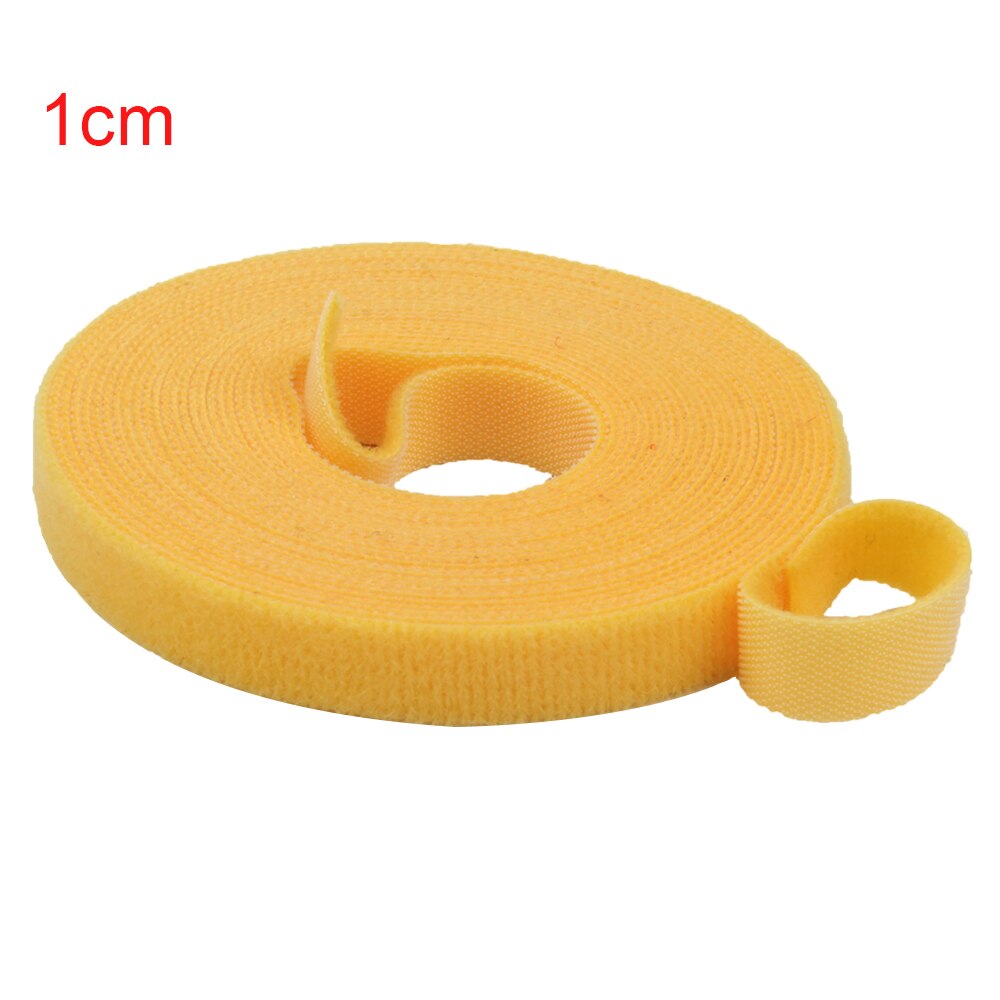 1 CM * 5 Meter Kleur Herbruikbare Magic Sticky Tie Terug naar Loop Kabelbinders Thuis Keuken Nylon fastener Kabels Banden Accessorie