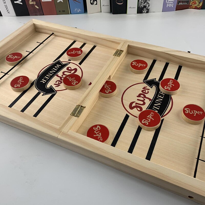 Fast Sling Puck Game International Chess 2 in 1 Multifunctional Foldable Desktop Battle Strategy board games wooden toys