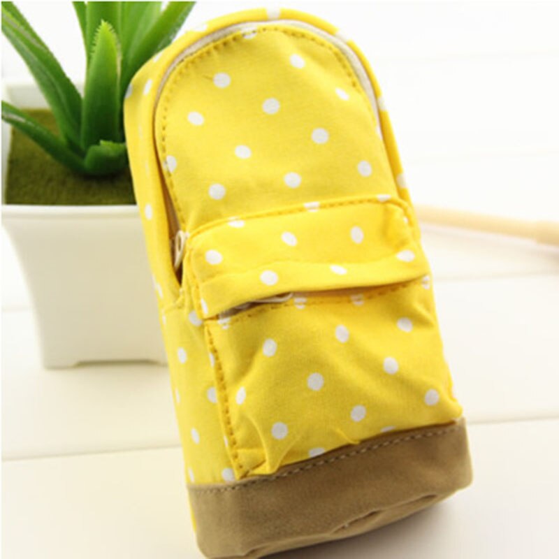 ISKYBOB Lovely Students Children Mini Schoolbags Canvas Case Pen Coin Bag: Yellow