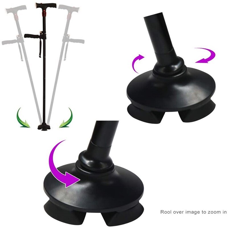 movable adjustable foldable walking cane Smart cane with LED light