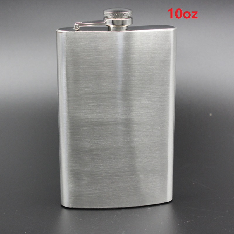 1-18Oz Stainless Steel Hip Flask Liquor Alcohol Whiskey Flask Cap Funnel Bottle Travel Liquid Portable Hip Flask: 10oz(280ml)