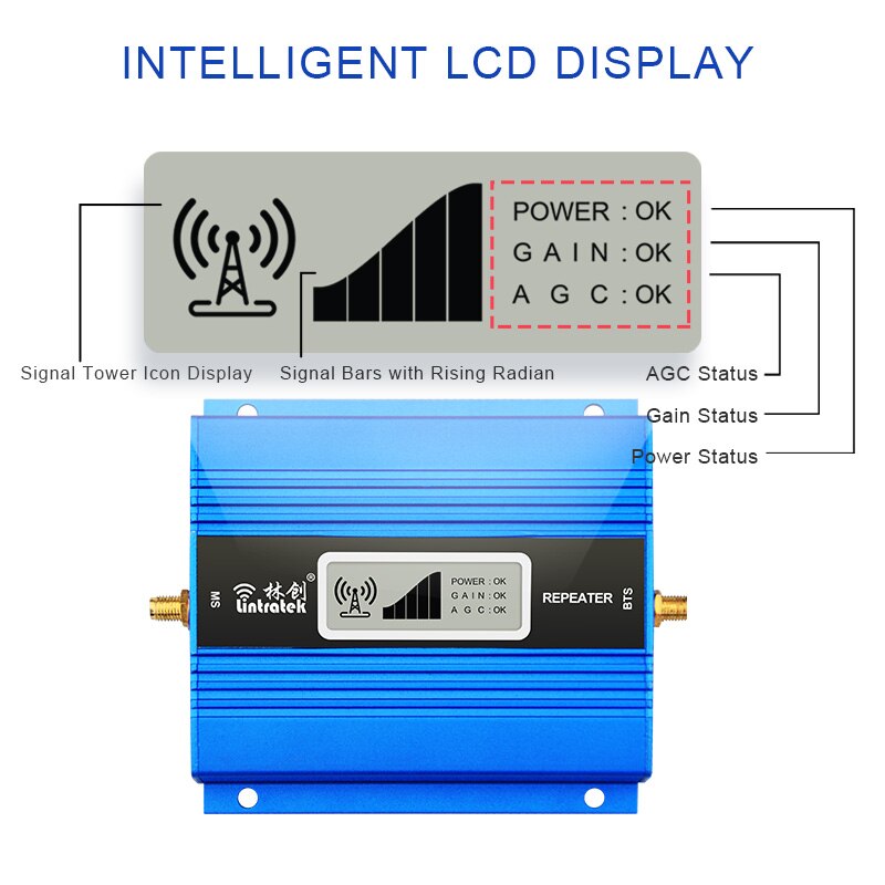 Gsm 900Mhz Mobiele Telefoon Cellulaire Signaal Booster Gsm 900 Signaalversterker Telefoon Versterker Met Lcd Display Antenne Set Voor thuis