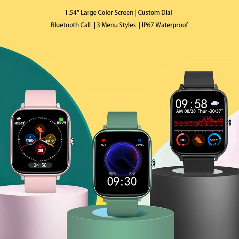 Rollstimi Smart Watch Men Bluetooth Answer Call Full Touch Dialing Fitness Tracker Waterproof Smartwatch Ladies Sports wristband