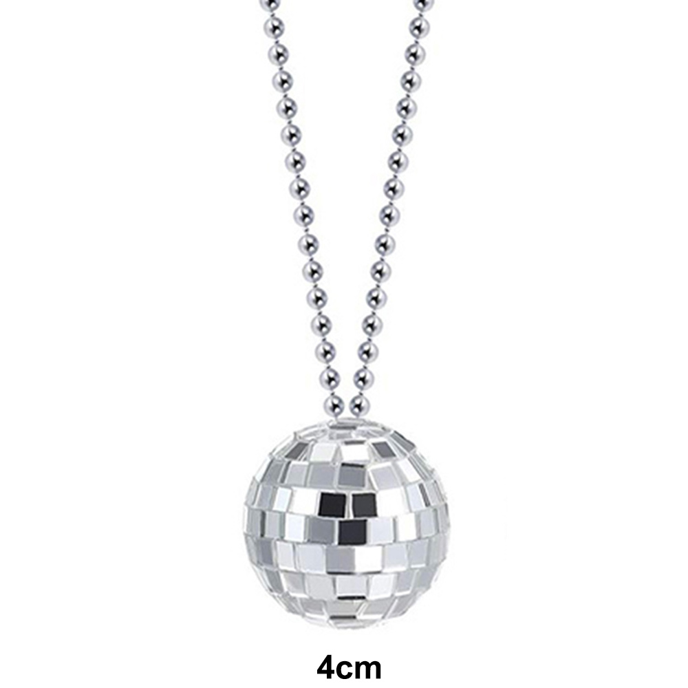 Disco Ball Necklaces Mirror Balls Costume Bracelet Earrings Rave Accessories 70s 80s Disco Party Stage Props Festivals Supplies: DARK GRAY