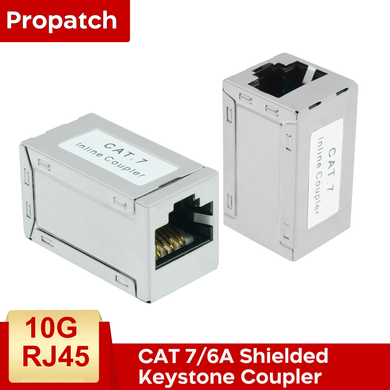 ProPatch Shielded RJ45 Cat7 Cat6/CAT6A Koppler RJ45 Koppler, Buchse auf Buchse Ethernet Extender Adapter Inline Ethernet Koppler