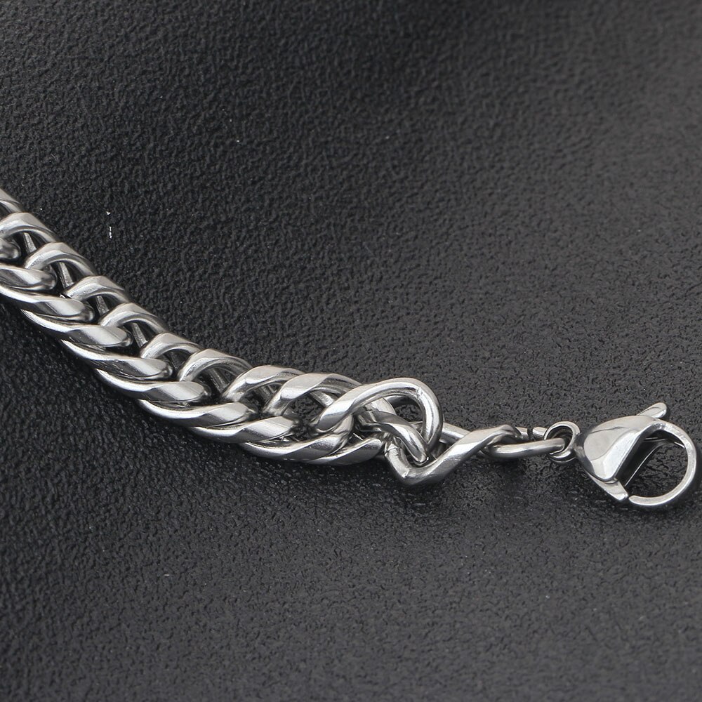 316L Stainless Steel Mens Bracelets bangles Classic 8MM Link Chain Jewelry Bracelets For Man