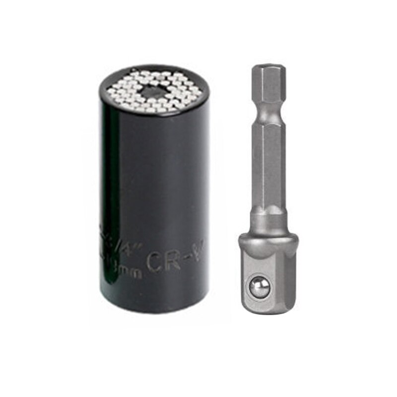 Universal Grip Socket Wrench Set - Magic Adapter For 7-19mm Bolts, Fits Power Drills & Ratchets