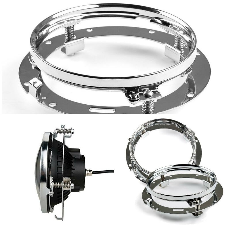 2 uds. Soporte de montaje para anillo de faro LED redondo de 7 pulgadas para soporte de lámpara de montaje de faro para Jeep Wrangler JK