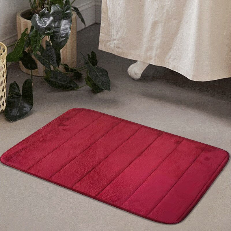 Speicher Schaum Schlecht matt für Schlecht Nicht Unterhose Bad Teppich Samt Dicke Weiche Komfortable Wasser Saugfähigen Waschbar Schnelle Trocknen Teppich: rot / 50-80cm