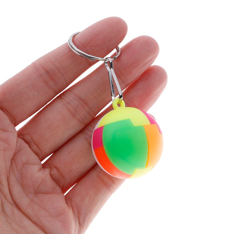 Porte-clés magique Cube autocollant moins torsion puzzle Cube jouet Smart porte-clés sac décoration mignon