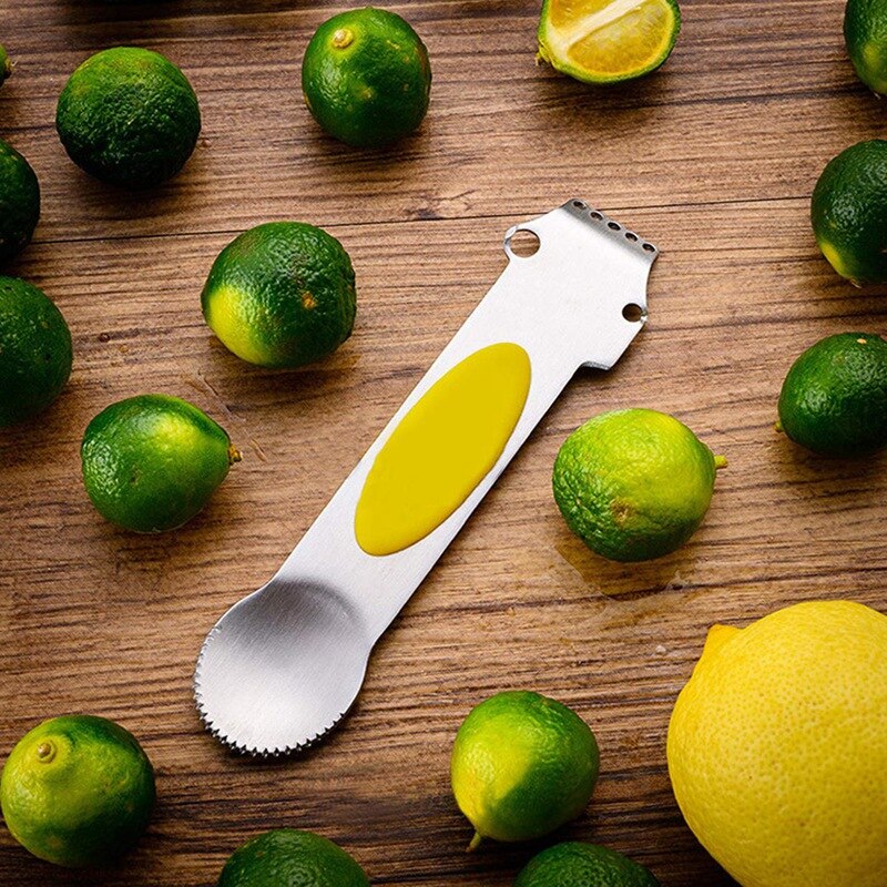 Multifunction Cheese Grater Lemon Peeler Skin Mover Peel Zester Stainless Steel Blade for Lemon Ginger Citrus Fruits: Default Title