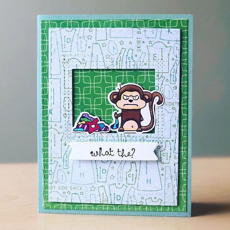 Set van 2 schattige kleine dieren (panda, kuiken, egel en zebra) met grappige sentimenten, stempel en stans voor doe-het-zelf scrapbooking