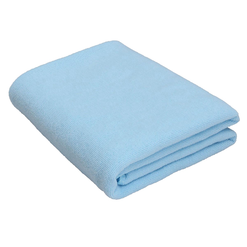 -2x Grote Microvezel Handdoek Sport Bad GYM Quick Dry Reizen Zwemmen Camping Beach, lichtblauw