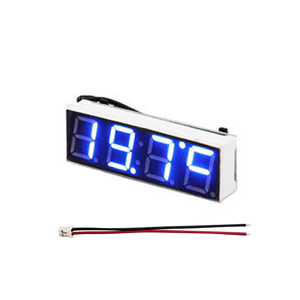 Elektronische Module 3in1 Auto Auto Digitale Led Tijd Thermometer Voltmeter Klok: Blauw