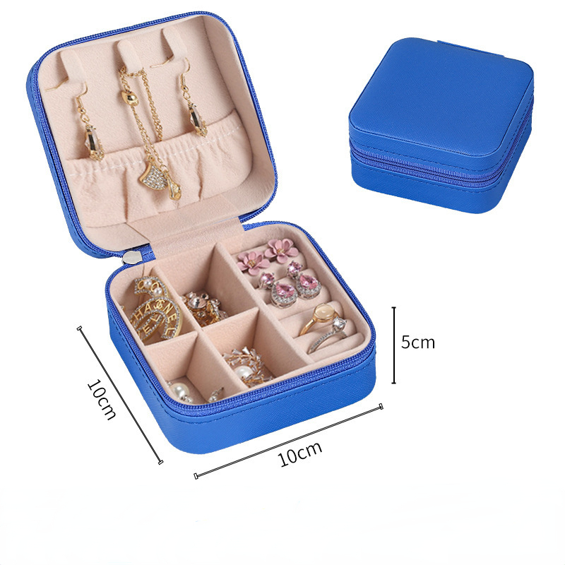Boîte de rangement pour bijoux, bague, collier, boucles d'oreilles, trousse de maquillage, trousse de lavage: Rose