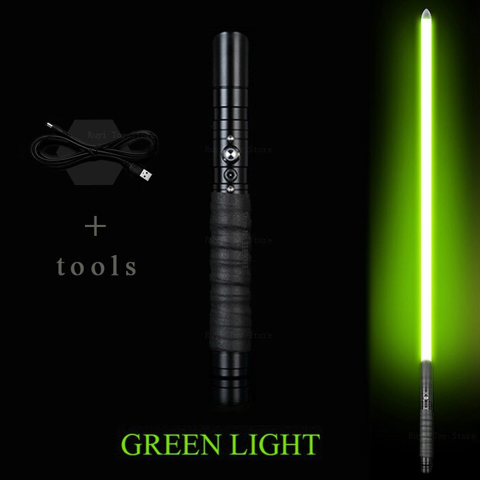 USB Spada Laser Giocattolo Luce Sciabola Kpop Lightstick Rgb Spada Laser Luminoso Led Del Giocattolo Del Metallo di trasporto della Maniglia Heavy Dueling 12 di Colore Cambiamento di Volume: Black-Golden