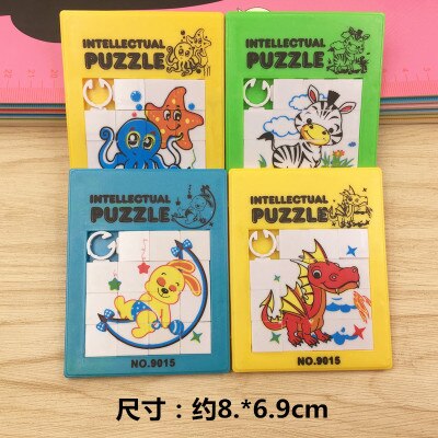 Kinderen Puzzel Jeugd Plastic Sliding 9 Grid 3D Mobiele Puzzel Puzzel kinderen Speelgoed Student: C