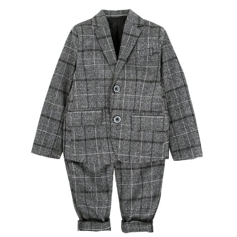 Kindstraum 2 stk drenge gentleman formelle jakkesæt stribet blazer+bukser børn bryllup dragter børn festtøj sæt , mc929: 12