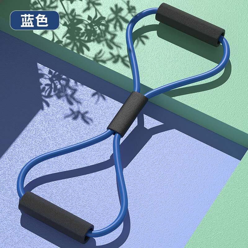 Lot De 2 Cordes Élastiques Exercice Épaules Dos - Bandes Fitness Forme 8 En TPE - Rose & Bleu