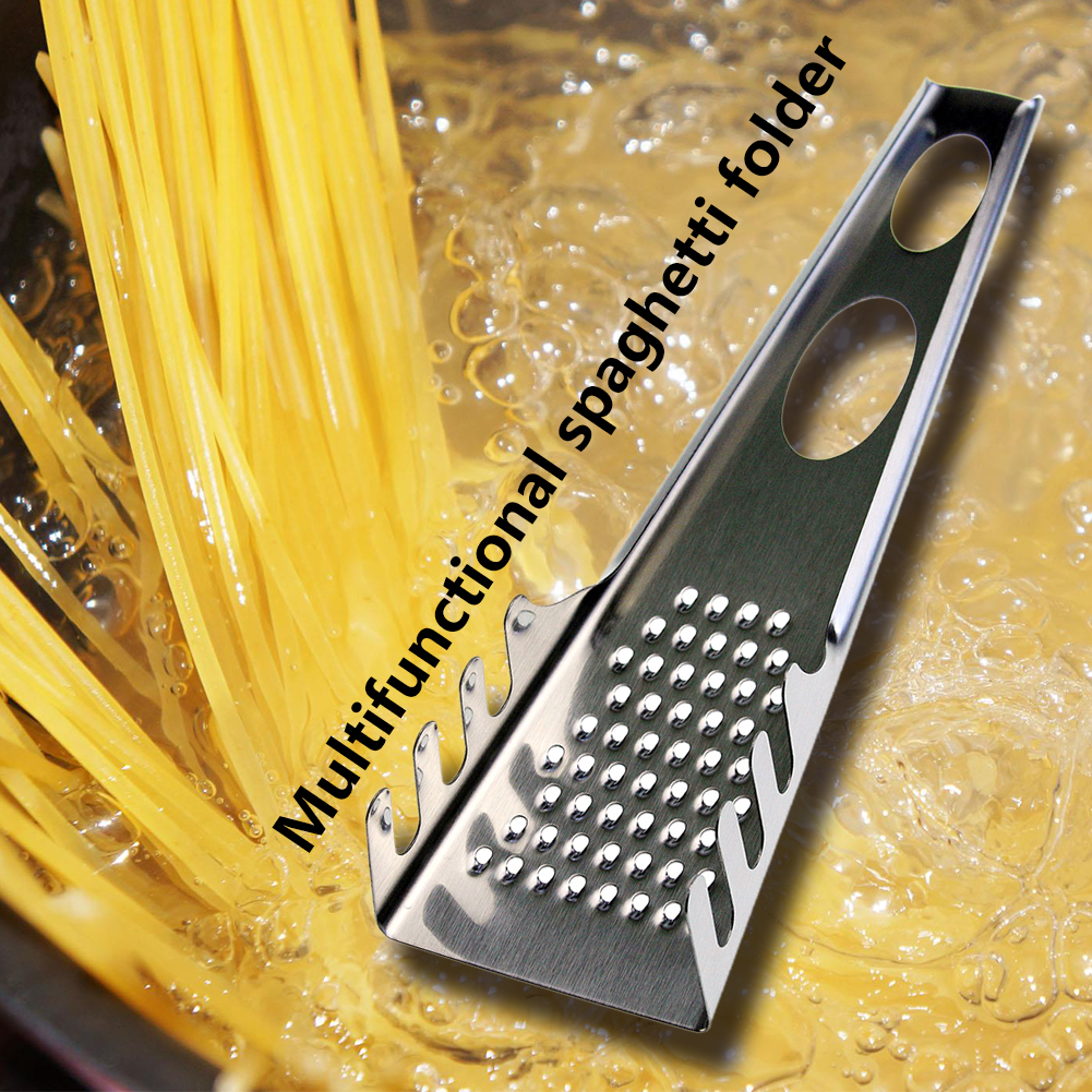 Kaasschaaf multifunctionele spaghettiklem noedelliniaal fabrikanten directe keukengadgets 430 roestvrij staal